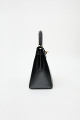 Hermès Vintage Noir Box Kelly Sellier 28 Bag