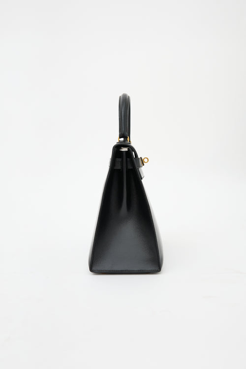 Hermès Vintage Noir Box Kelly Sellier 28 Bag