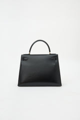 Hermès Vintage Noir Box Kelly Sellier 28 Bag