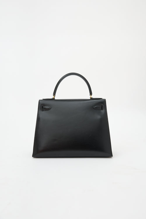 Hermès Vintage Noir Box Kelly Sellier 28 Bag