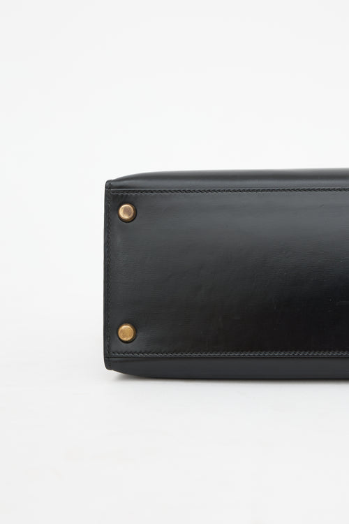 Hermès Vintage Noir Box Kelly Sellier 28 Bag