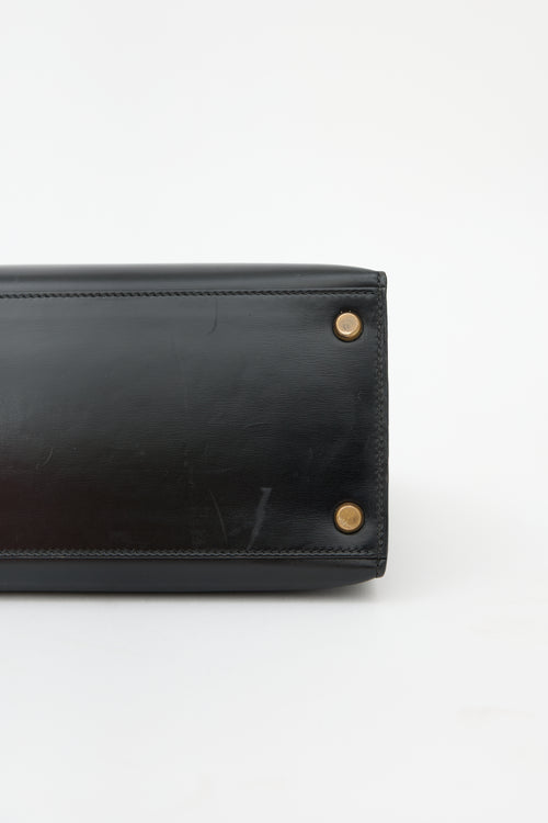 Hermès Vintage Noir Box Kelly Sellier 28 Bag