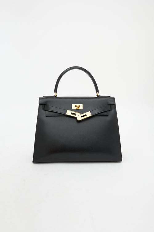 Hermès Vintage Noir Box Kelly Sellier 28 Bag