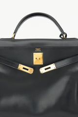 Hermès Vintage Noir H Box Kelly Sellier 32 Bag