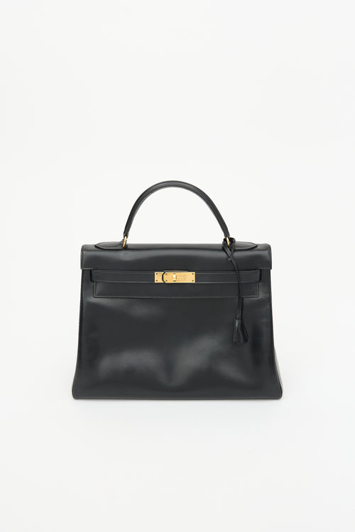 Hermès Vintage Noir H Box Kelly Sellier 32 Bag