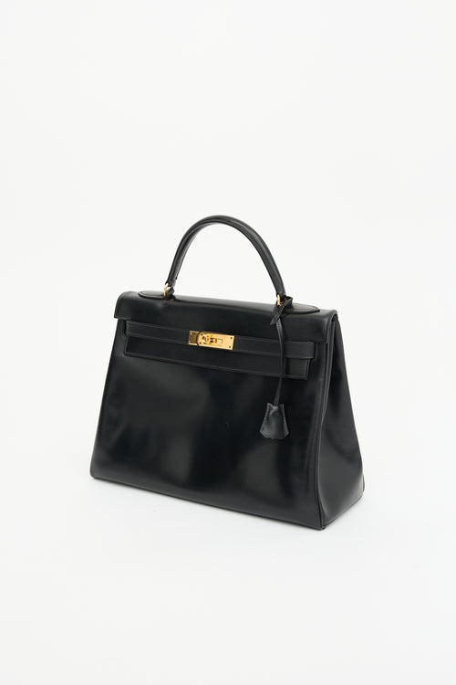 Hermès Vintage Noir H Box Kelly Sellier 32 Bag