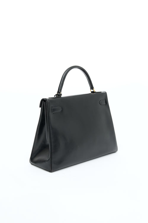 Hermès Vintage Noir H Box Kelly Sellier 32 Bag