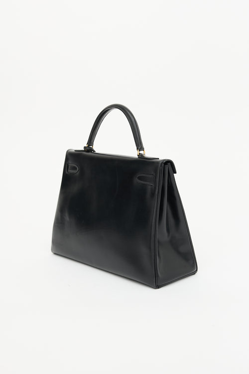Hermès Vintage Noir H Box Kelly Sellier 32 Bag