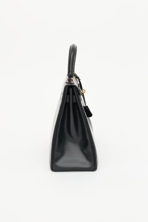 Hermès Vintage Noir H Box Kelly Sellier 32 Bag