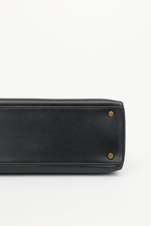 Hermès Vintage Noir H Box Kelly Sellier 32 Bag