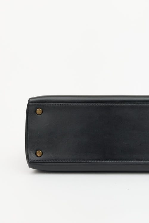 Hermès Vintage Noir H Box Kelly Sellier 32 Bag