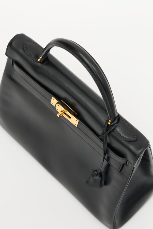 Hermès Vintage Noir H Box Kelly Sellier 32 Bag