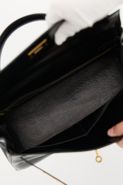 Hermès Vintage Noir H Box Kelly Sellier 32 Bag