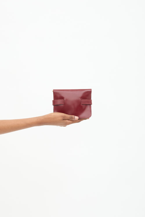Hermès Vintage Rouge H Box Leather Pochette Belt Bag
