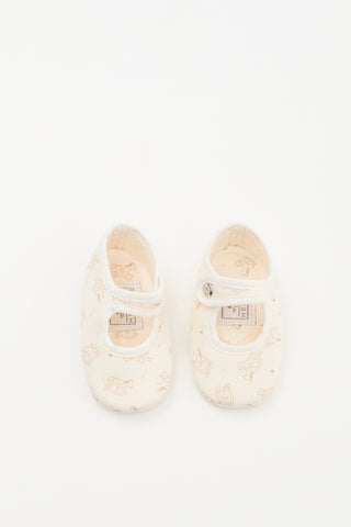 Hermès Cream Pif Adada Dots Baby Slipper