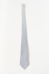 Hermès White & Blue Silk Patterned Tie