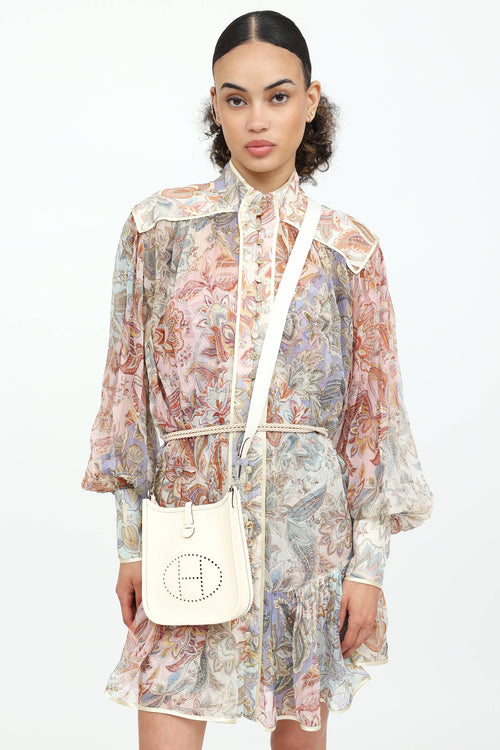 Hermès 2021 Craie Clemence Evelyne I TPM 16 Bag