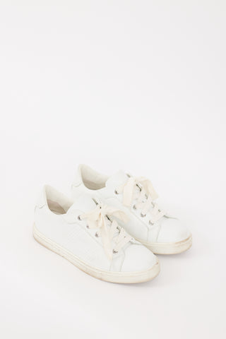 Hermès White Leather Avantage Sneaker