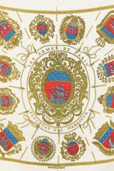 Hermès White & Multicolour Silk Les Armes de Paris 90 Scarf
