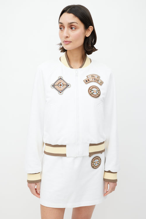 Hermès White & Multicolour Patched Co-Ord Set