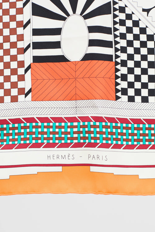 Hermès Promenade Au Faubourg 90 Silk Scarf