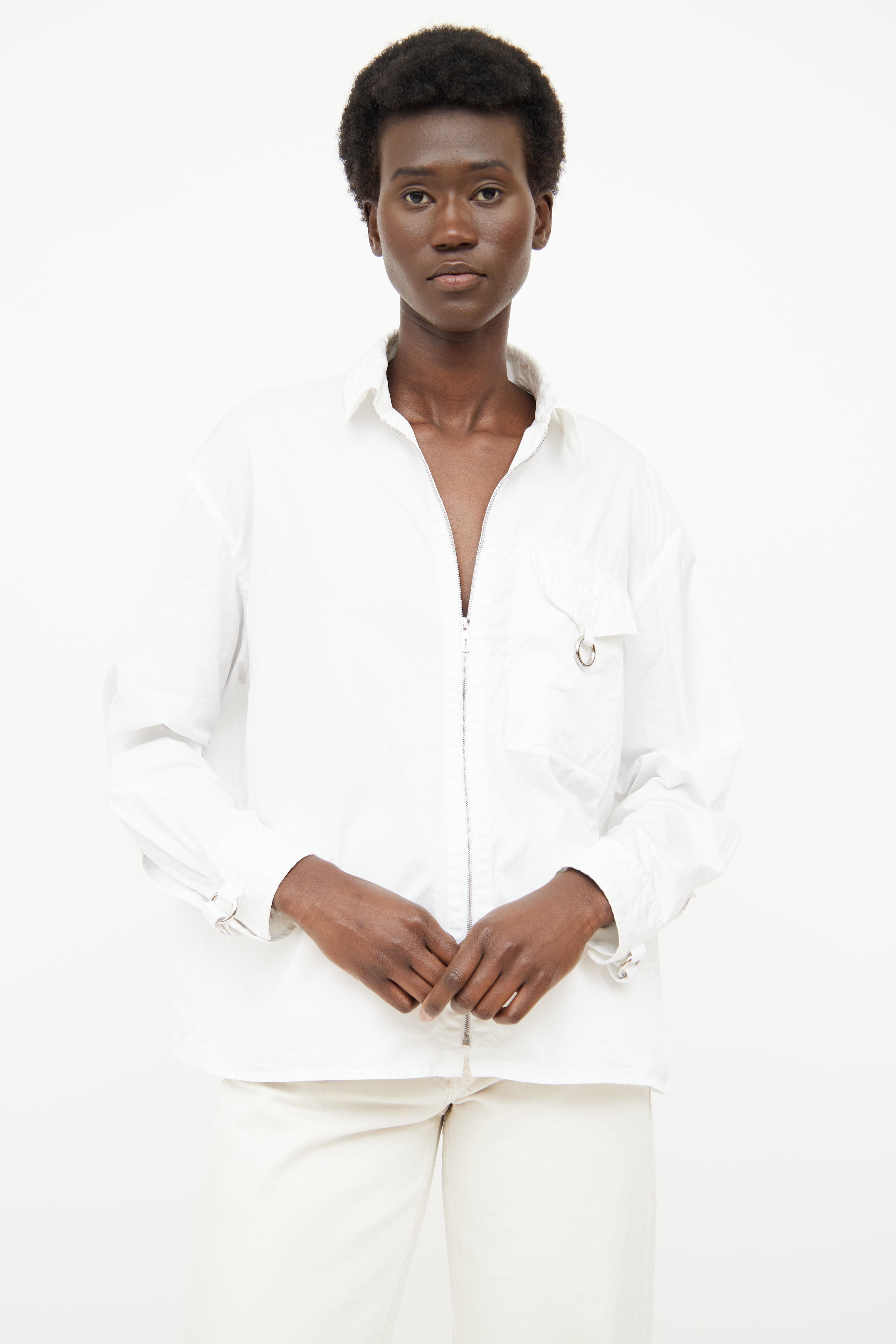 hermes dress shirt Short-Sleeved Button-Up Front flap pocket with lambskin tab and Herms Paris engraved Clou de Selle button Hermes Short-Sleeved Button-Up Shirt -