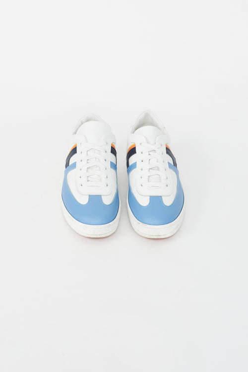 Hermès White and Blue Sneakers