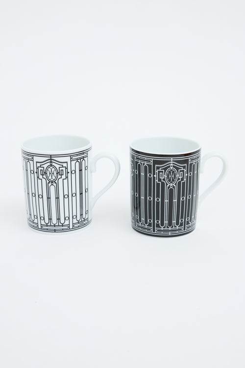 Hermès White & Black H Deco Mug
