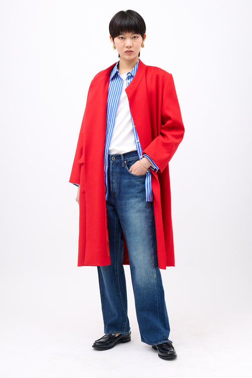Hermès Wool Belted Coat