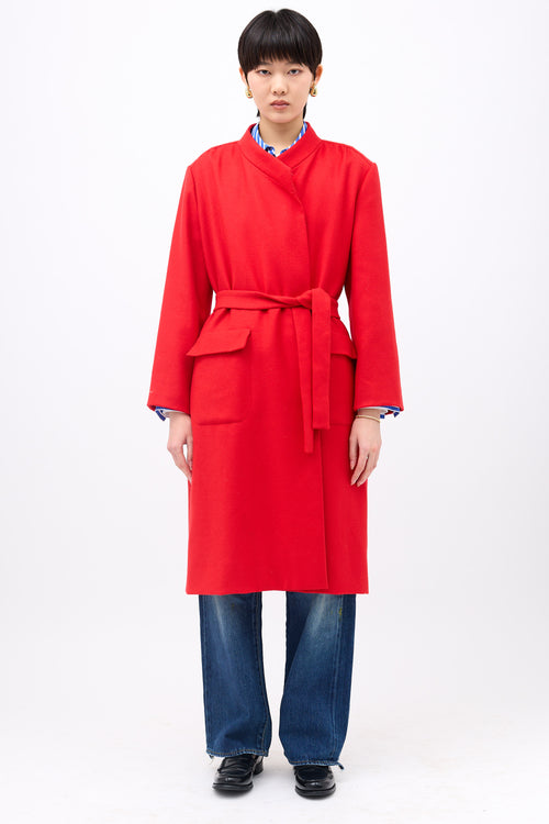 Hermès Wool Belted Coat