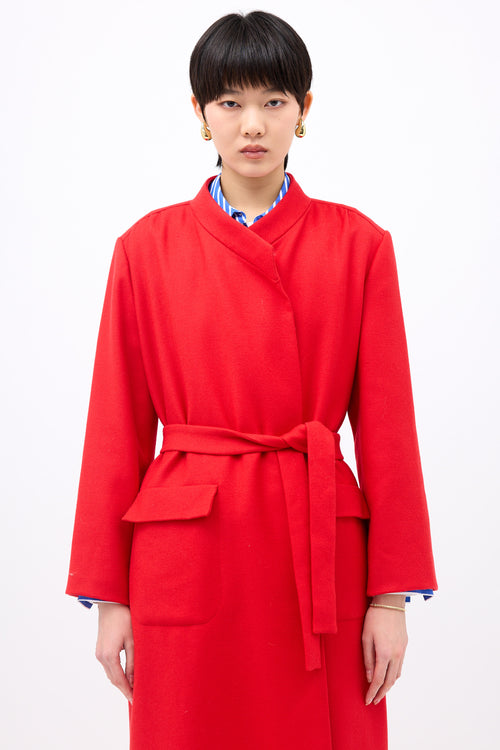 Hermès Wool Belted Coat