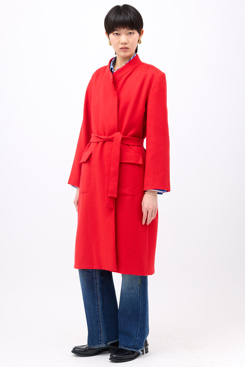 Hermès Wool Belted Coat