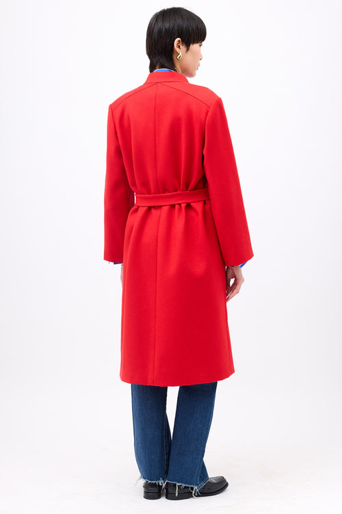 Hermès Wool Belted Coat