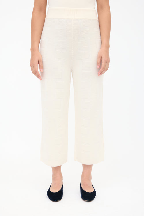 Hermès Wool Geometric Jacquard Pant