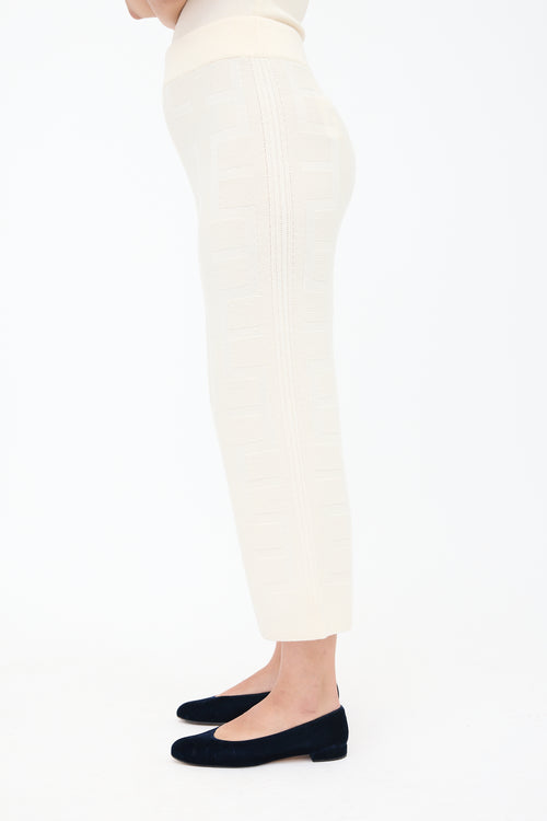 Hermès Wool Geometric Jacquard Pant