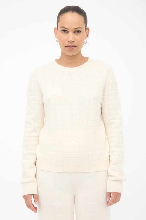 Hermès Wool Geometric Jacquard Sweater