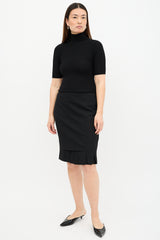 Hermès Wool Pleated Skirt
