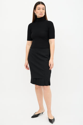 Hermès Wool Pleated Skirt