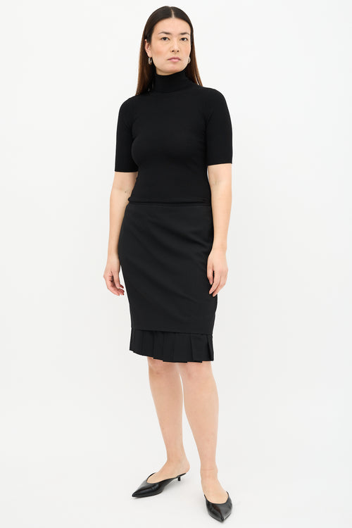 Hermès Wool Pleated Skirt