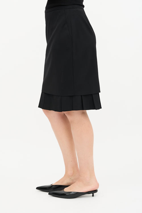 Hermès Wool Pleated Skirt