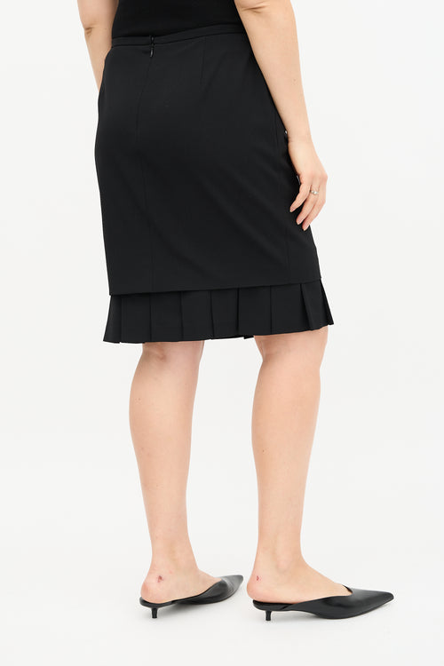 Hermès Wool Pleated Skirt