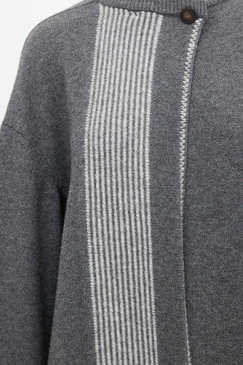 Hermès Wool Striped Cardigan
