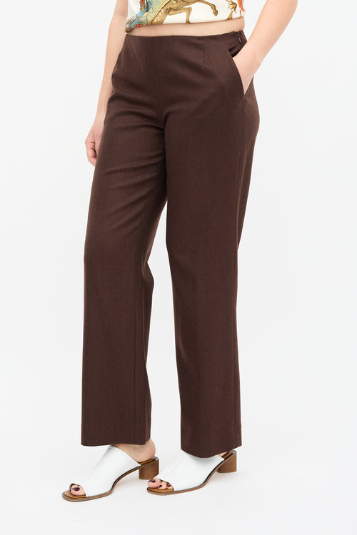 Hermès Wool Wide Leg Trouser