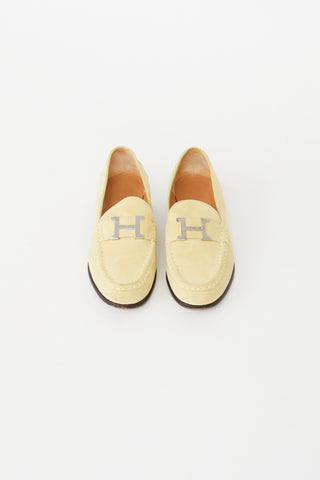 Hermès Yellow Suede Paris Loafer