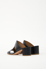 Hermès Black Leather Ostia Sandal