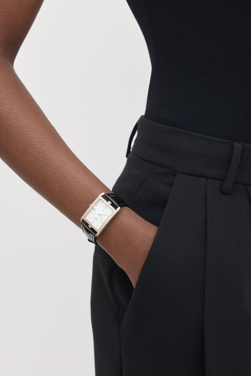 Hermès Silver & Black Cape Cod Watch