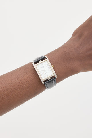 Hermès Silver & Black Cape Cod Watch