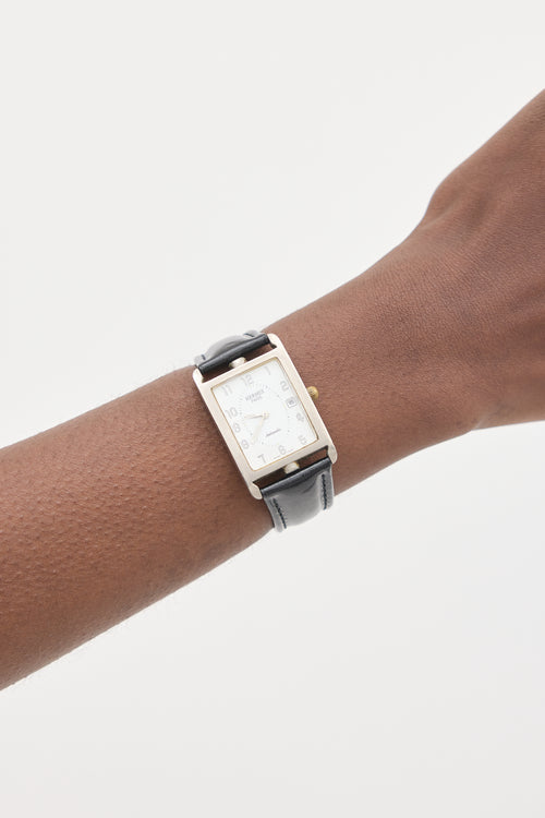 Hermès Silver & Black Cape Cod Watch
