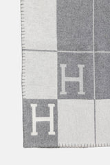 HermèsEcru & Gris Clair Avalon III Throw Blanket