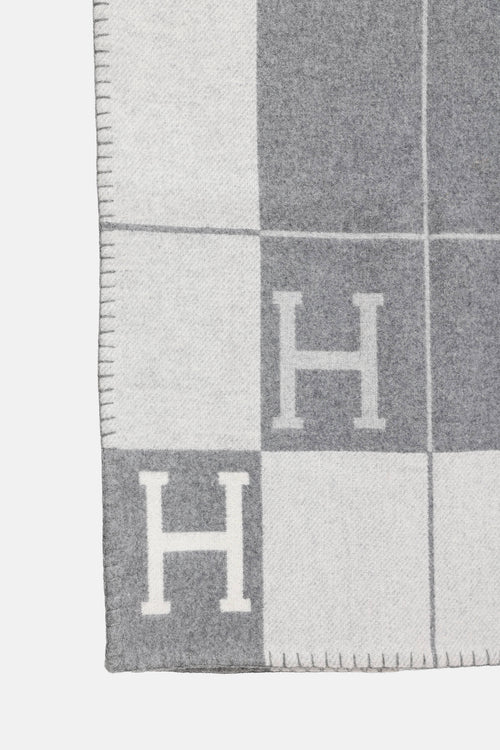 HermèsEcru & Gris Clair Avalon III Throw Blanket
